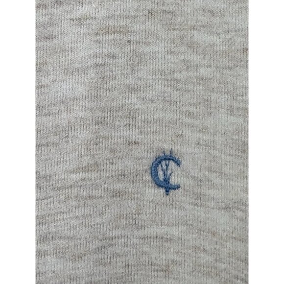 Criquet Collared Sweatshirt Men’s L Heathered Oatmeal Rugby ¼ Button Stretch - Picture 11 of 16